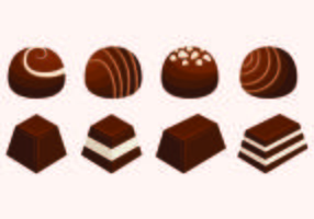 Set Schokoladen-Vektoren vektor