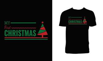 Frohe Weihnachten-Vektor-T-Shirt-Design vektor