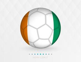 Fußball mit Flaggenmuster der Elfenbeinküste, Fußball mit Flagge der Nationalmannschaft der Elfenbeinküste. vektor