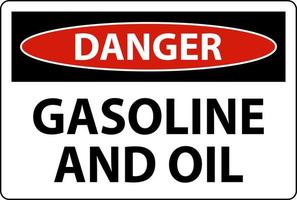 Gefahrenzeichen Benzin und Öl auf weißem Hintergrund vektor