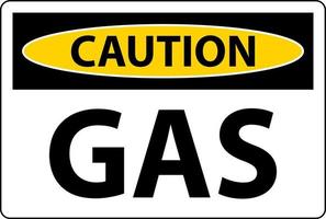 varning brandfarlig tecken gas på vit bakgrund vektor