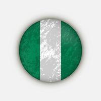 landet nigeria. nigerias flagga. vektor illustration.