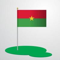 Burkina faso flagga Pol vektor