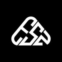 Esz Letter Logo kreatives Design mit Vektorgrafik, esz einfaches und modernes Logo in runder Dreiecksform. vektor