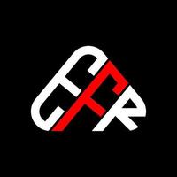 kreatives Design des EFR-Buchstabenlogos mit Vektorgrafik, EFR-einfaches und modernes Logo in runder Dreiecksform. vektor