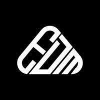Edm Letter Logo kreatives Design mit Vektorgrafik, Edm einfaches und modernes Logo in runder Dreiecksform. vektor