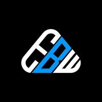 ebw brev logotyp kreativ design med vektor grafisk, ebw enkel och modern logotyp i runda triangel form.
