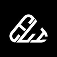 Eli Letter Logo kreatives Design mit Vektorgrafik, Eli einfaches und modernes Logo in runder Dreiecksform. vektor