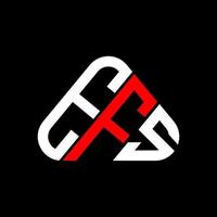efs-Buchstaben-Logo kreatives Design mit Vektorgrafik, efs einfaches und modernes Logo in runder Dreiecksform. vektor