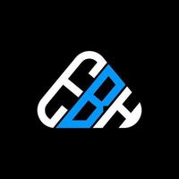 ebh-Buchstaben-Logo kreatives Design mit Vektorgrafik, ebh-einfaches und modernes Logo in runder Dreiecksform. vektor