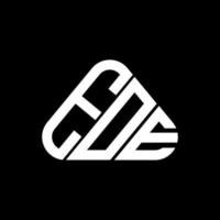 eoe letter logo kreatives Design mit Vektorgrafik, eoe einfaches und modernes Logo in runder Dreiecksform. vektor