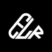 elr brev logotyp kreativ design med vektor grafisk, elr enkel och modern logotyp i runda triangel form.
