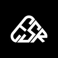 esr brev logotyp kreativ design med vektor grafisk, esr enkel och modern logotyp i runda triangel form.