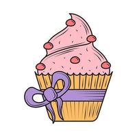süßes Cupcake-Symbol vektor