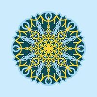 laser skära 3d mandala mönster. 3d islamic mandala vektor