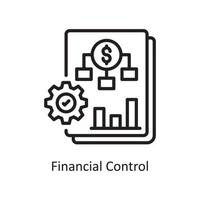 Finanzkontrolle Vektor Umriss Icon Design Illustration. Geschäfts- und Finanzsymbol auf Datei des weißen Hintergrundes ENV 10