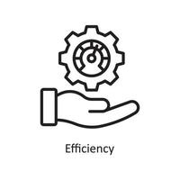 Effizienz-Vektor-Gliederung-Icon-Design-Illustration. Geschäfts- und Finanzsymbol auf Datei des weißen Hintergrundes ENV 10 vektor