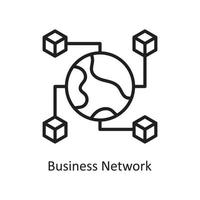 företag nätverk vektor översikt ikon design illustration. företag och finansiera symbol på vit bakgrund eps 10 fil