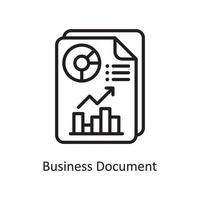 Business-Dokument-Vektor-Gliederung-Icon-Design-Illustration. Geschäfts- und Finanzsymbol auf Datei des weißen Hintergrundes ENV 10 vektor