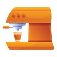 Utrustning kaffe maskin ikon, tecknad serie stil vektor