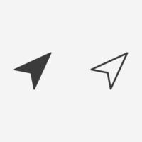 skicka, mus, klick, post, markör, meddelande ikon vektor symbol tecken