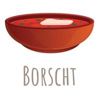 Borschi-Symbol, Cartoon-Stil vektor