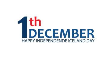 Banner zum Unabhängigkeitstag Islands. fröhlicher Nationalfeiertag vektor