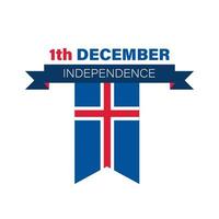 isländisches unabhängigkeitstag-emblem. fröhlicher Nationalfeiertag. vektor