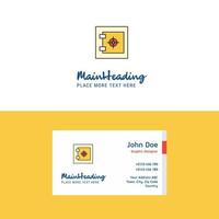 flaches schließfachlogo und visitenkartenvorlage business-konzept-logo-design