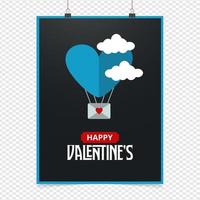 glücklicher valentinstag illustration der liebe valentinstag set grußkarte poster flyer banner design vektor