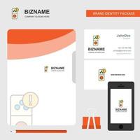 Internet-Fehler-Business-Logo-Datei-Cover-Visitenkarte und mobile App-Design-Vektorillustration vektor