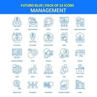 Verwaltungssymbole Futuro Blue 25 Icon Pack vektor