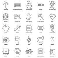 25 Business-Konzept-Mix-Linie-Icon-Set vektor