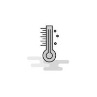 Thermometer-Web-Symbol flache Linie gefüllter grauer Symbolvektor vektor