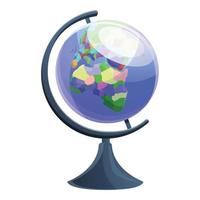 Country School Globus-Symbol, Cartoon-Stil vektor