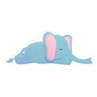 schlafendes Elefantensymbol, Cartoon-Stil vektor