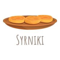 Syrniki-Symbol, Cartoon-Stil vektor