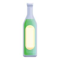 grön dryck flaska ikon, tecknad serie stil vektor