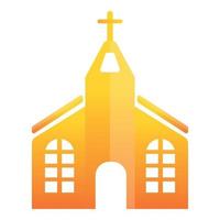 orange Kirchensymbol, Cartoon-Stil vektor