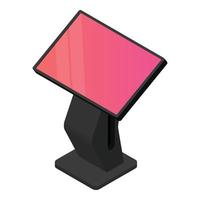 Kiosk-Symbol für digitalen Bildschirm, isometrischer Stil vektor