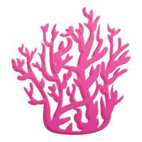 rosa korall ikon, tecknad serie stil vektor