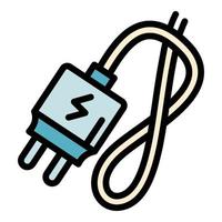 Symbol für elektronisches Zigarettenladegerät, Umrissstil vektor