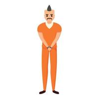 Rocker Person Gefängnis Symbol, Cartoon-Stil vektor