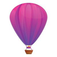 helium luft ballong ikon, tecknad serie stil vektor
