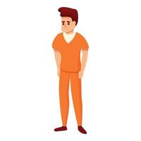 junge Gefängnismann-Ikone, Cartoon-Stil vektor