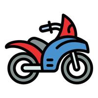 Sport-Moto-Symbol, Umrissstil vektor