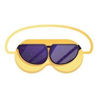 Sonnenbrillen drucken Schlafmasken-Symbol im Cartoon-Stil vektor