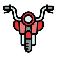 Vorderansicht Moto-Symbol, Umrissstil vektor