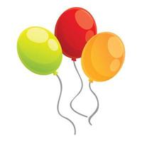 bunte Luftballons-Symbol, Cartoon-Stil vektor