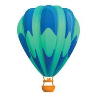 bunte Heißluftballon-Ikone im Cartoon-Stil vektor